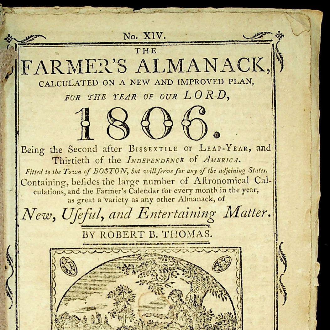 Reverend Zephaniah Willis Almanac Diary, 1806